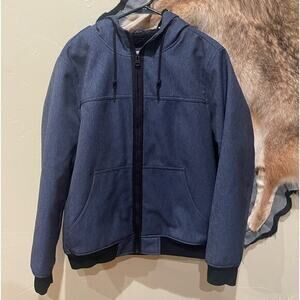 Levi's Softshell Hooded Fleece‎ Lined Jacket Mens Size Large Blue